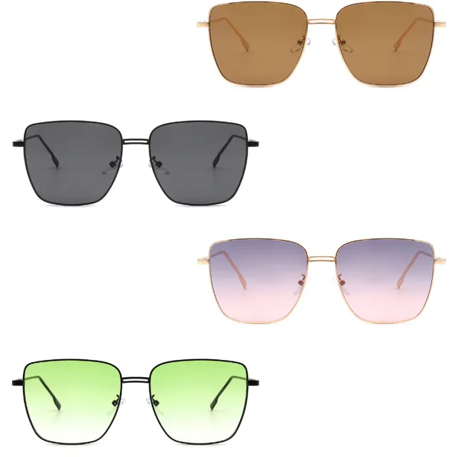 Women Classic Square Oversize Tinted Fashion Sunglasses