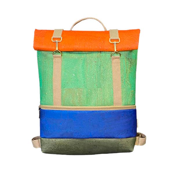 Backpack in Colored Cork, Zeus Model