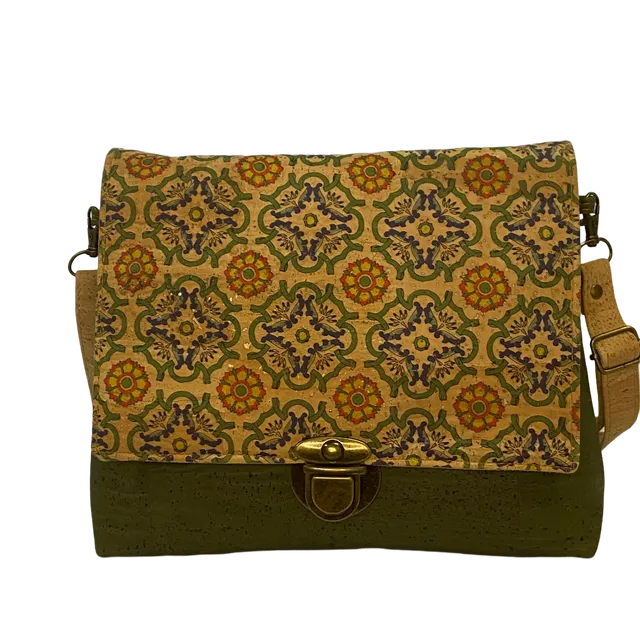 CORK BAG, Athena, Green Tiles Theme