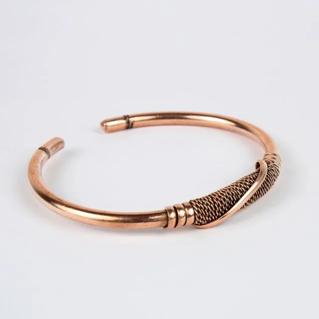 Pure copper light weight bracelet (design 49)