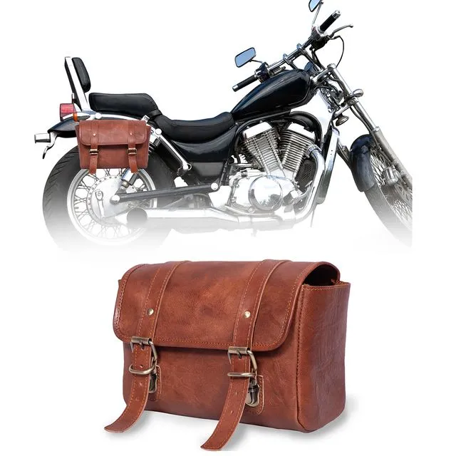 Genuine Leather Motorcycle / Bicycle Saddle Bag Utility Tool kit Travel Accessory Pouch
