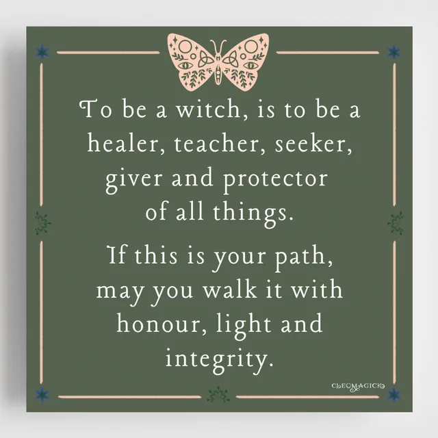 To Be A Witch Art Print, 15 x 15cm Square