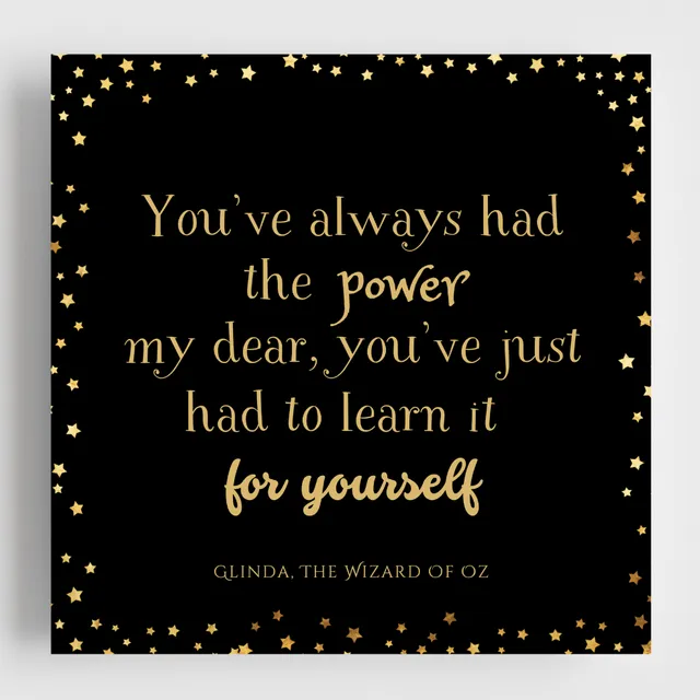 The Wizard Of Oz Text Print, 15 x 15cm Square