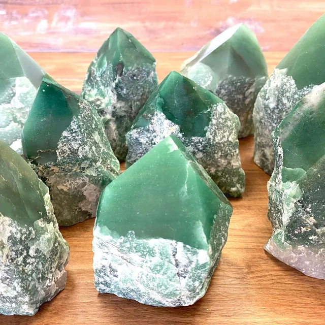 Wholesale Natural Green Aventurine Pillars with Polished Tips 3 to 5"- Sold by Piece