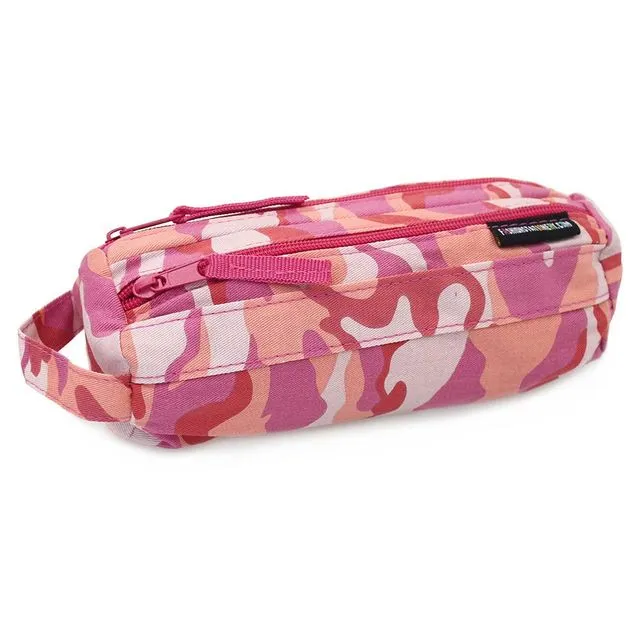 Camouflage Pink Pencil Case 2 Zips Back To School Girls