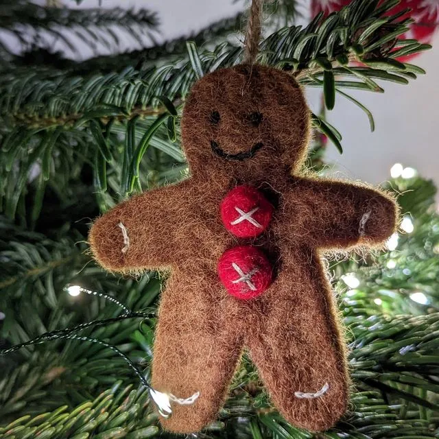 Handmade Felt Hanging Gingerbread Man