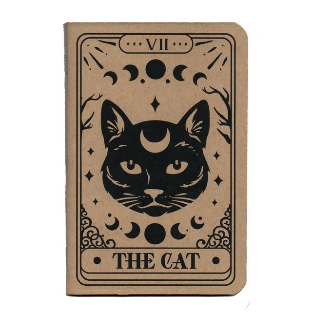 "The Cat" Tarot design 48 page small handmade notebook