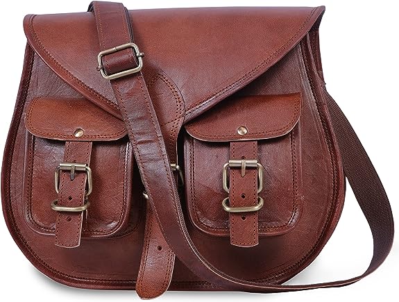 Handmade Leather Gypsy Bag With Two Pockets