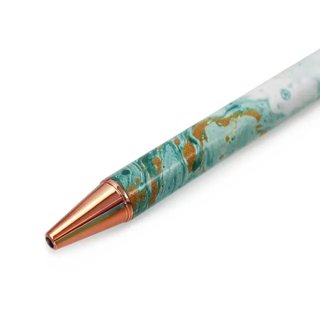 Marble Ball-Point Pen Student Teens School Office Stationery