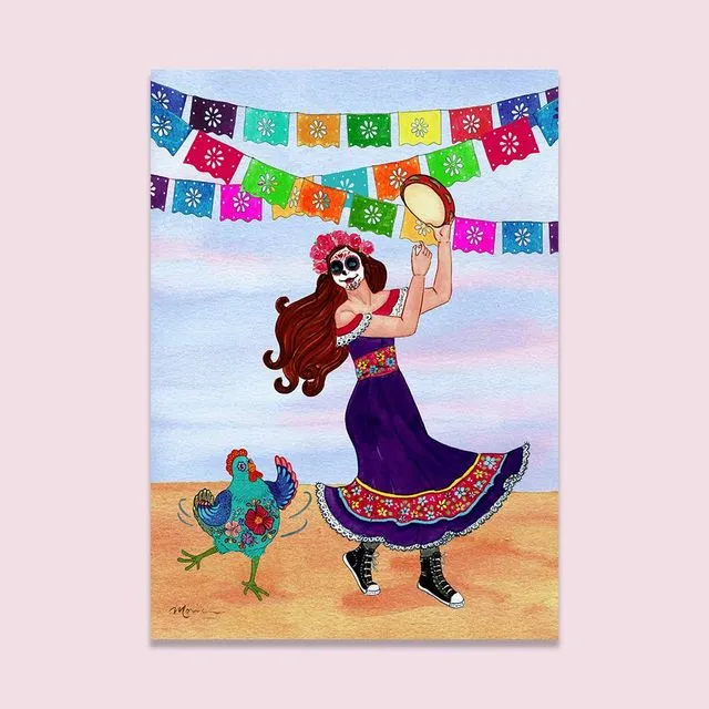 Day of the Dead 5x7 greeting card - Mexican Celebration