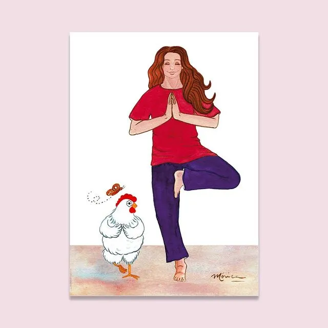 Yoga gifts for women, Yoga Tree Pose Greeting Card, Yoga lo
