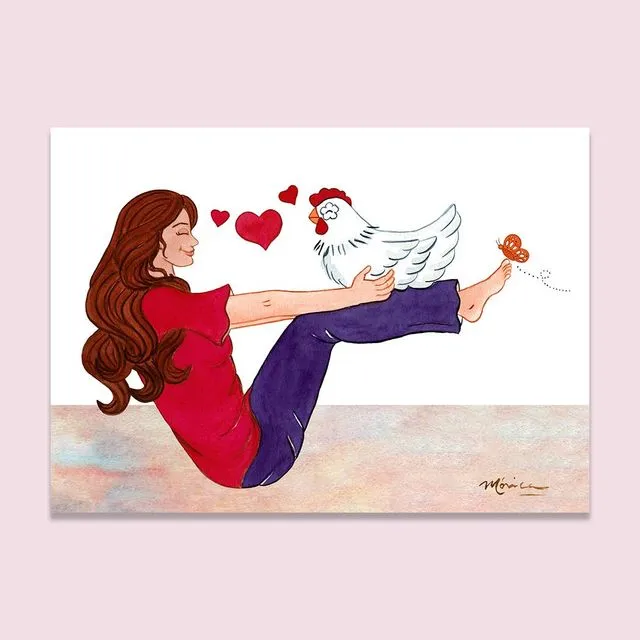 Yoga gifts for women, Yoga Boat Pose Card