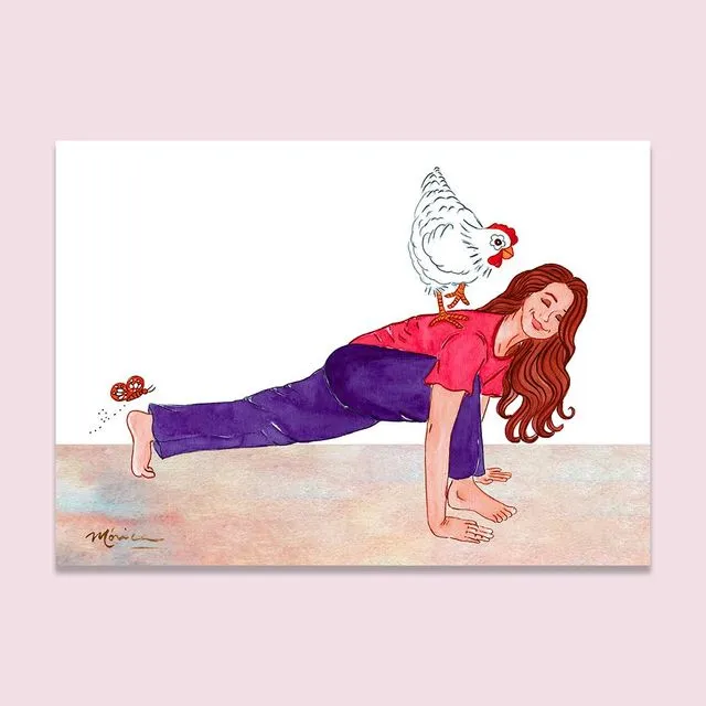 Yoga gifts for women, Yoga Low Lunge Pose Card