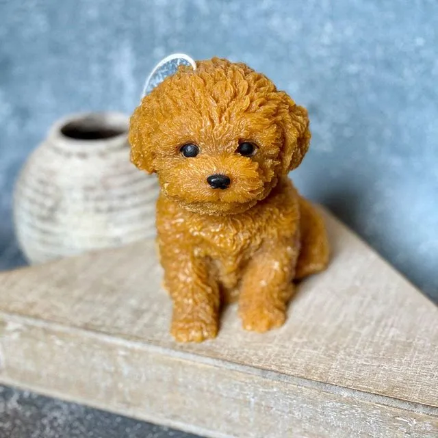 Large Puppy Soy Wax Sculpture Candle