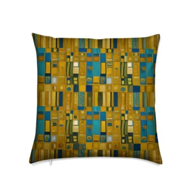 Two Cushion Set - Arany Gold & Turquoise