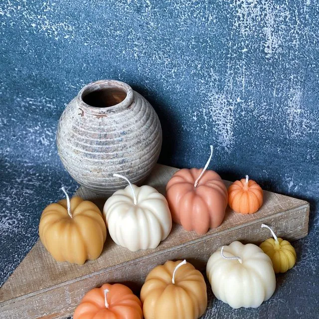 Autumn Pumpkin Handmade Soy Wax Candle Halloween Decor