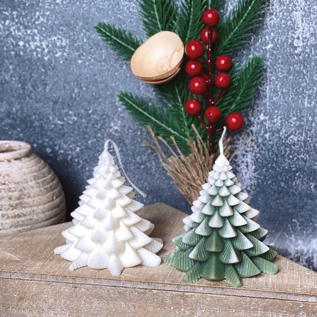 Christmas Tree Candles - Fir Trees Holiday Decor