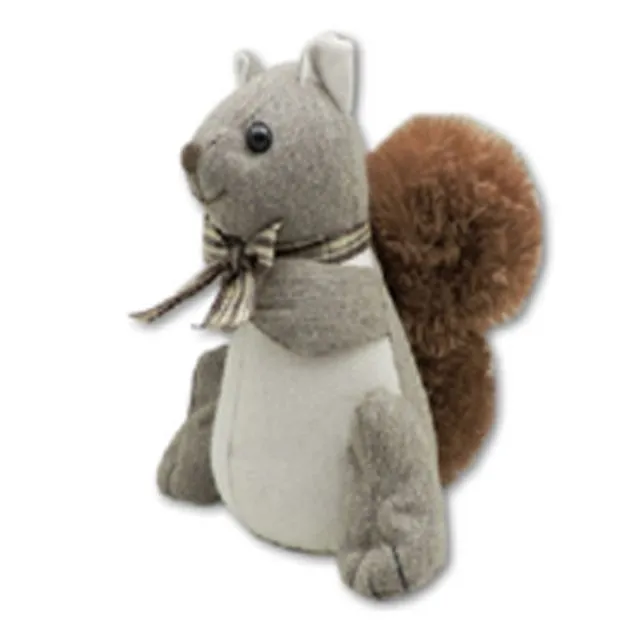Plush Squirrel with Bowtie Doorstop