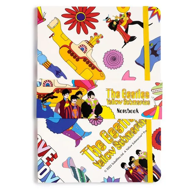 The Beatles Yellow Submarine White Recycled Paper Notebook