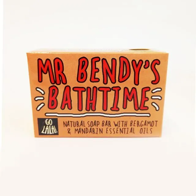 vegan novelty and award winning soap bar MR BENDY'S BATHTIME - award winning