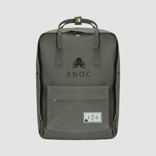 Snoc Dark Logo Green Backpack