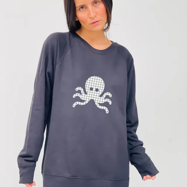 Snoc Gray vichy Woman sweatshirt