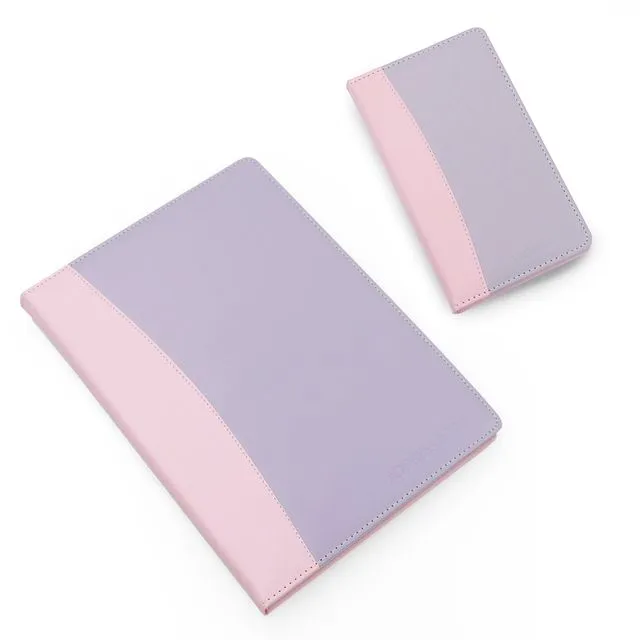 2 Tone Purple Pink Large or Slim PU Address Book Girls Women