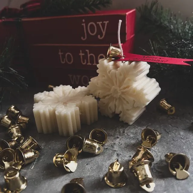 Custom Scents - Christmas Snowflake Candle - Shaped Candle - Christmas Gift Candle - New Year Eve Gift - Housewarming - Home Decor