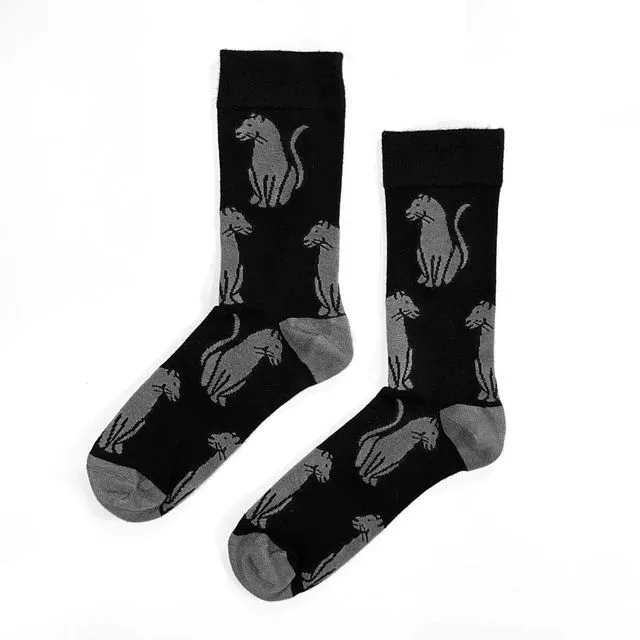Black Panther Soft Tops Socks | Bamboo Socks | Black Socks