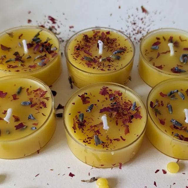 Unscented Beeswax Tealight Candles
