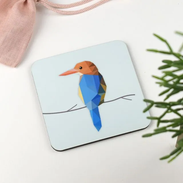 Kingfisher Coaster - Low Poly Art