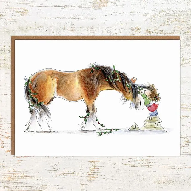 Clydie Joy - Heavy Horse Christmas Card