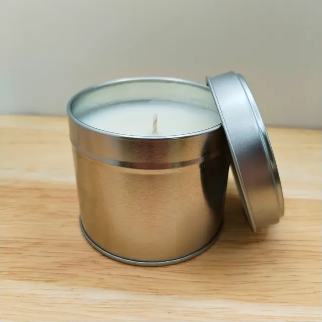 Tobacco & Vanilla Spice Soy Wax Tin Candle - White Label