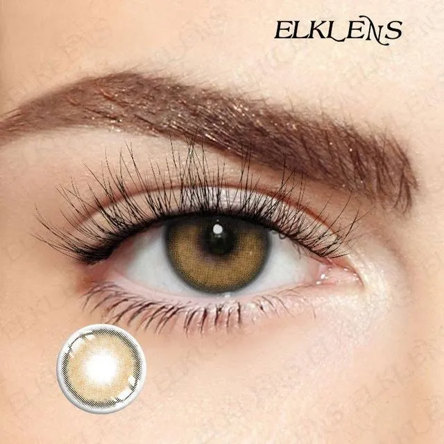 ELKLENS Fog Brown Colored Contact Lenses