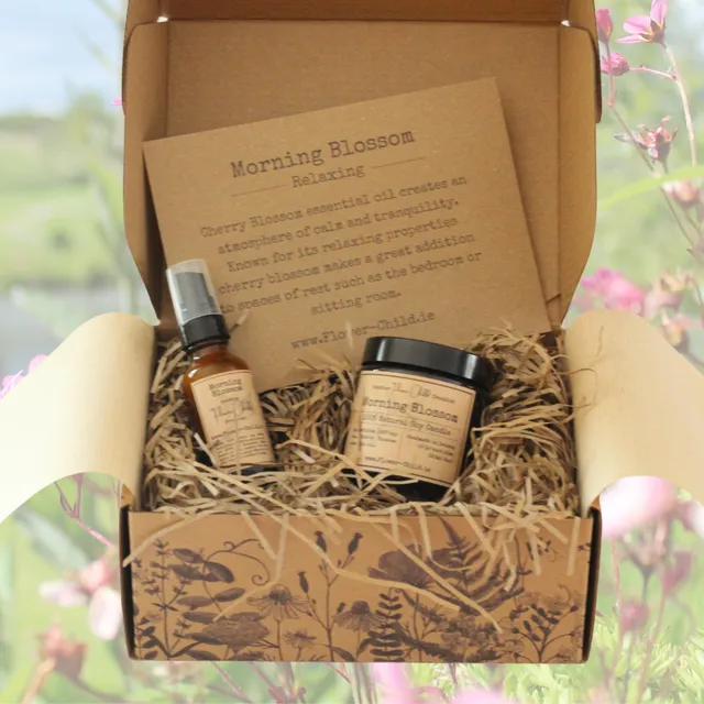 Morning Blossom Candle/Spray Gift Set