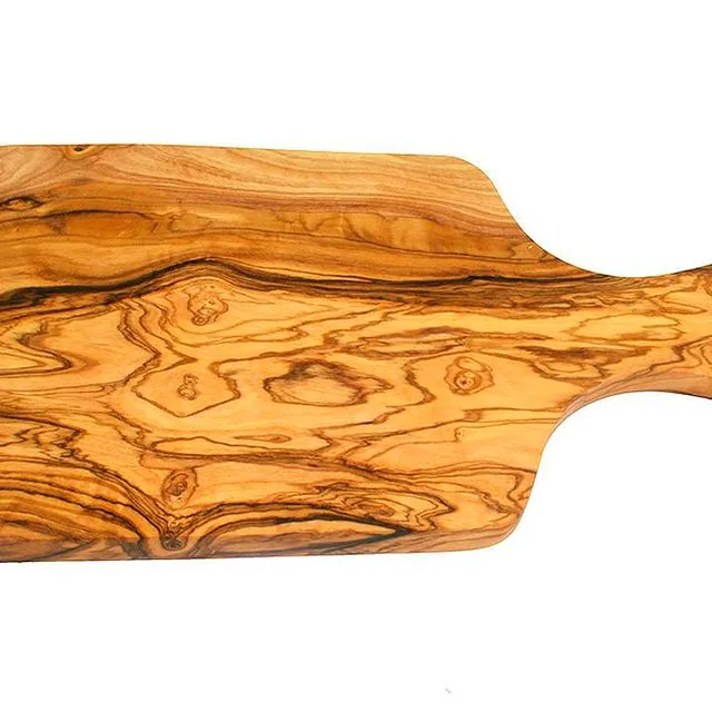 Breakfast board with handle (length approx. 27 x 15 cm) olive wood