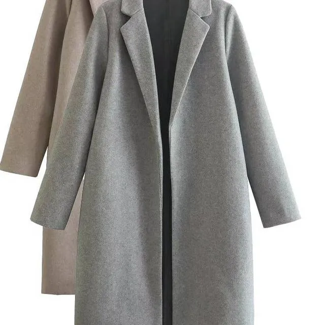 The Famous Zara Coat Solid Woolen Coats 12 colors Available