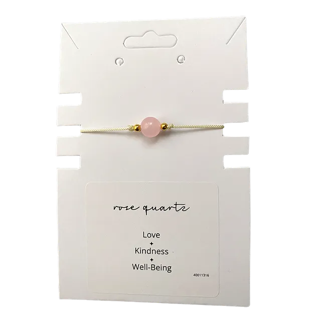 Single Bead Wristlet, Rose Quartz