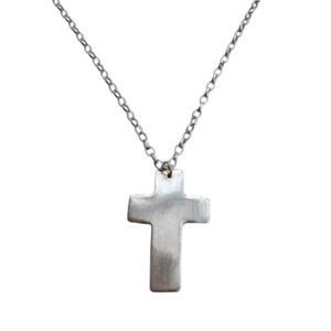 Handmade 925 Sterling Silver Plain Cross Pendant with a 925 chain