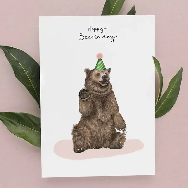 Happy Bearthday Card | Bear Birthday Card | Greetings Card