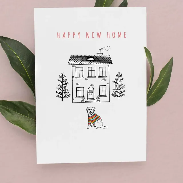New Home Card | Dog Card | House Warming card | Moving house