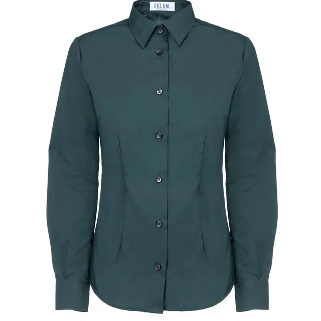 Woman's Shirt In Green Colour