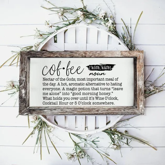 Coffee Bar Decor Sign, Wooden Signs for the Home, Funny Sign