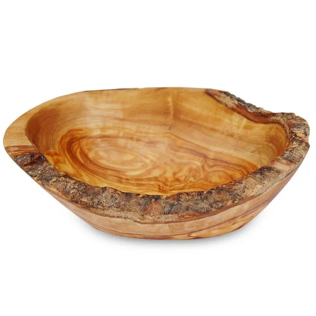 Bowl rustic small (L/W/H: 9 – 11/6/4 cm) made of olive wood