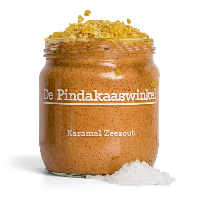 De Pindakaaswinkel Caramel Sea Salt Peanutbutter 36 x 420ml