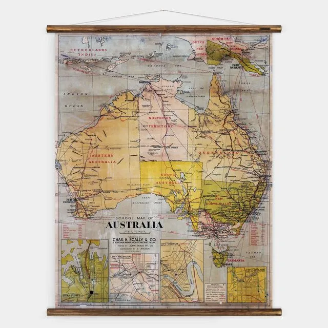 Australia School - Wall Map