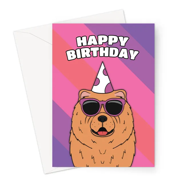 Happy Birthday Card | Chow Chow Dog A6 or 7x5" Card
