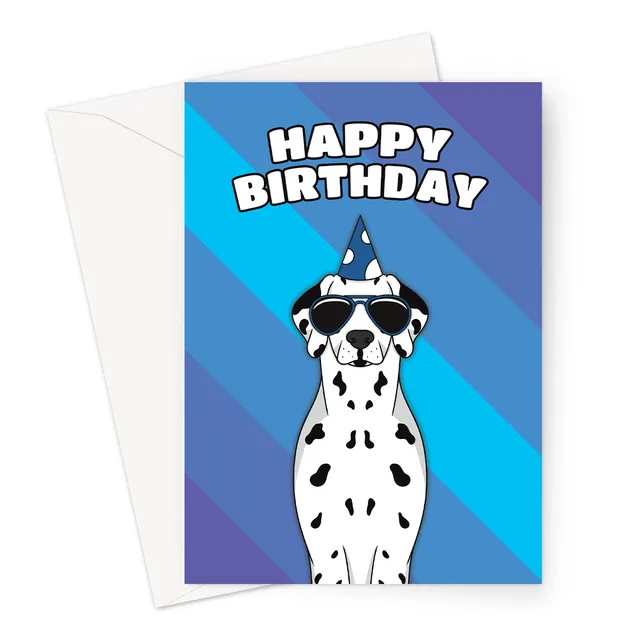 Happy Birthday Card | Dalmatian Dog A6 or 7x5" Card
