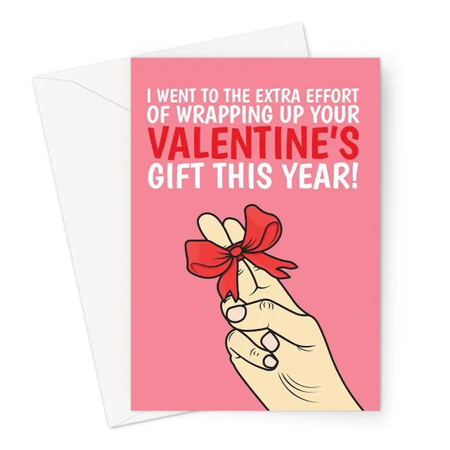 Rude Valentine's Card | Cheeky Gift-Wrapped Fingers