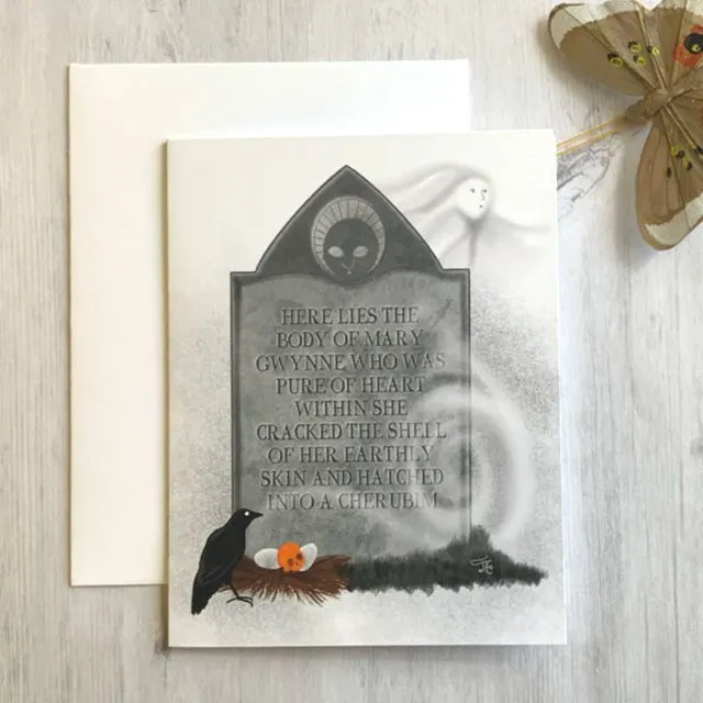 Tombstone Mary Gwinn Halloween Card